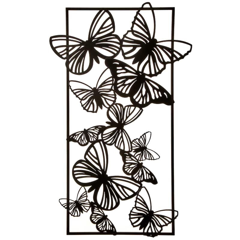 Metal Wall Butterfly Plaque 15X25" - 25
