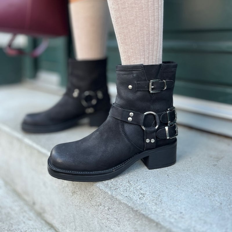 Copenhagen Nubuck Moto Bootie
