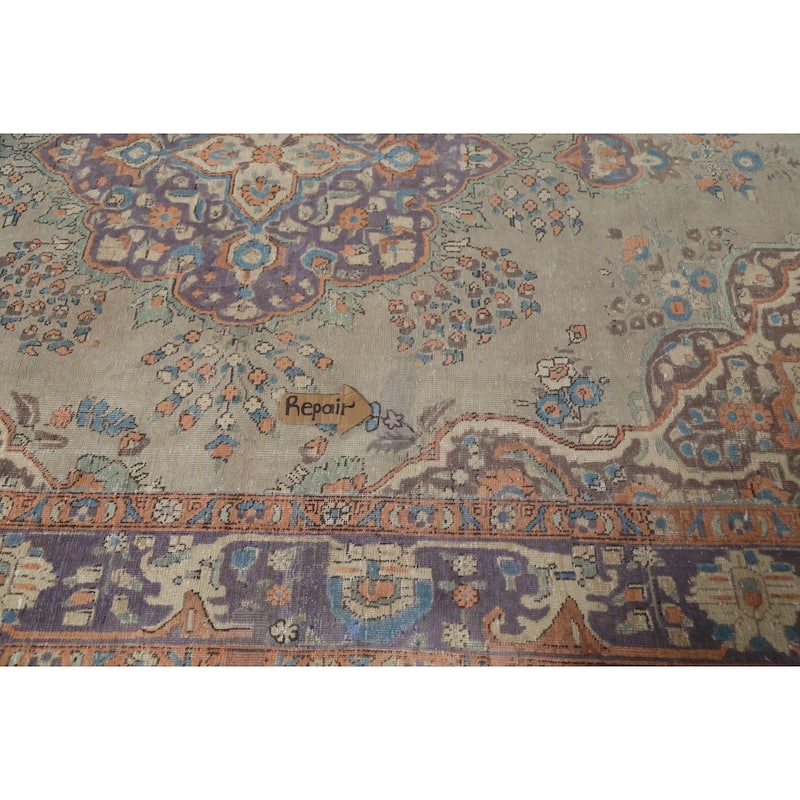 Tabriz Persian Vintage Area Rug Handmade Wool Carpet - 7'8"x 11'2"