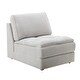 preview thumbnail 1 of 14, Roundhill Furniture Breton Contemporary Fabric Tufted Chair, Oyster Gray Armless Chair