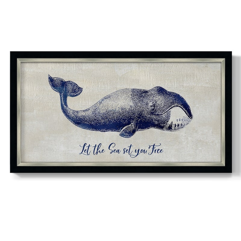 Let The Sea Set You Free Premium Framed Canvas- Ready to Hang