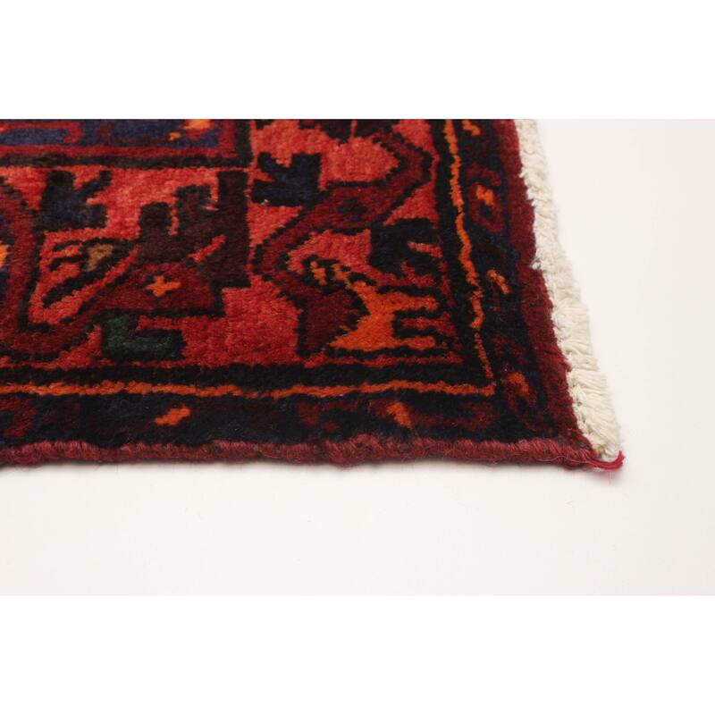 ECARPETGALLERY Hand-knotted Andelz Red Wool Rug - 4'4 x 8'4