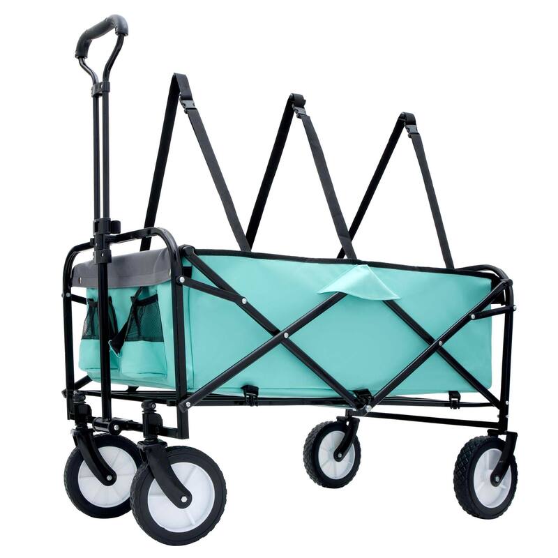 3.1 cu ft. Steel Foldable Wagon Cart with strapping system
