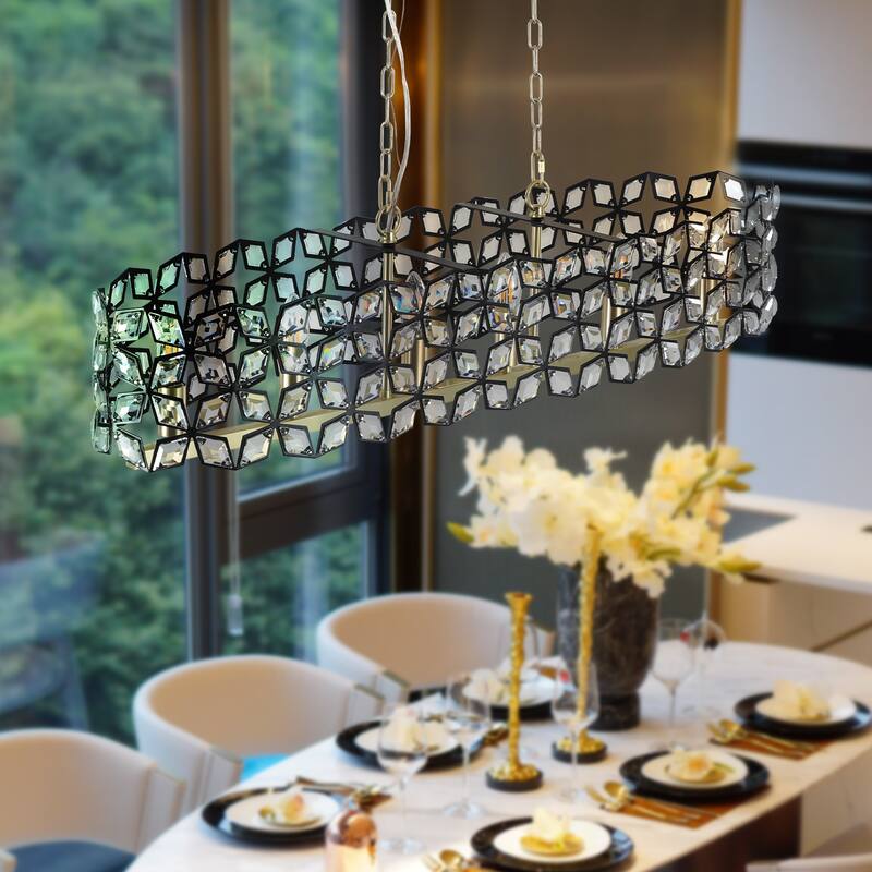 Luxury Ceiling Light Fixtures with Hanging Chain, Hanging Ceiling Light Fixtures Crystal Chandelier with Metal Frame