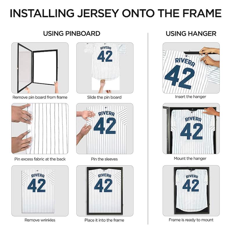 Shirt Display Frame With UV Resistant Acrylic and Hanger Black / Brown