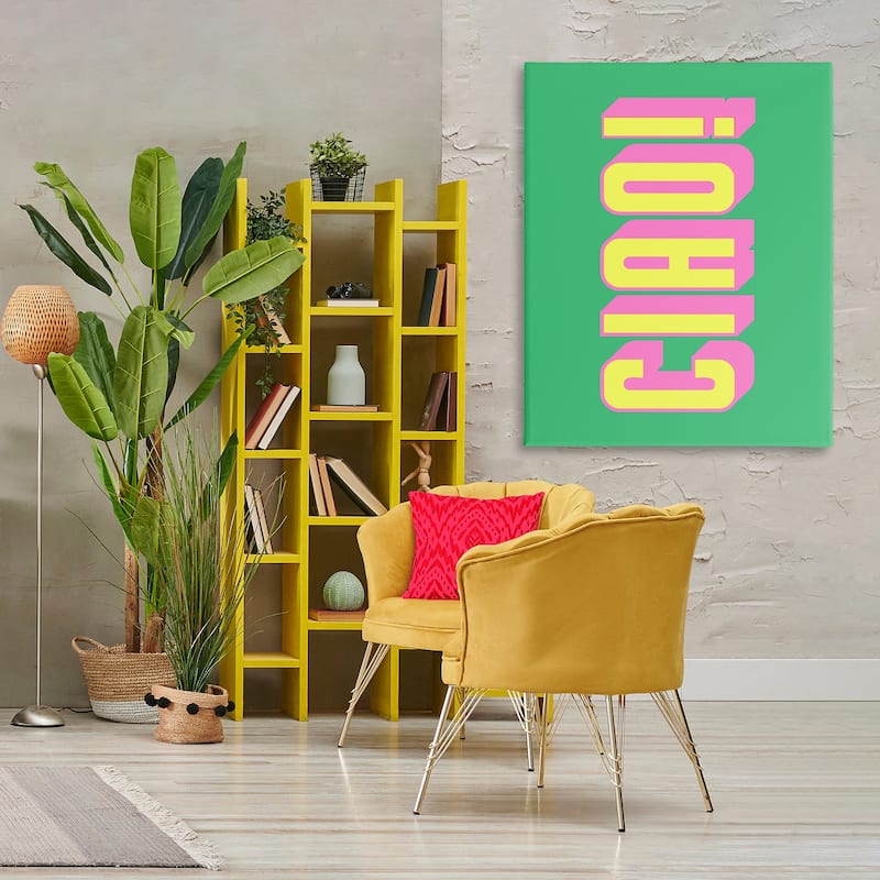 Stupell Ciao Bold Lettering Canvas Wall Art Design By House of Lulu