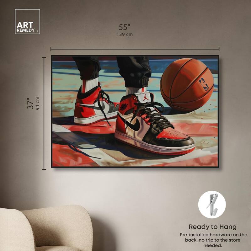 Down at the Court Canvas by Art Remedy