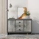 preview thumbnail 1 of 8, 45-inch Wood Sideboard with 3 Drawers Barnwood