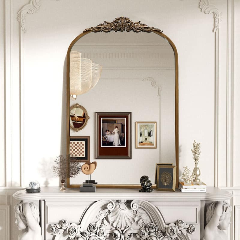 Antique Arched Mirror Vintage Gold Mirror - 24X36 - Gold