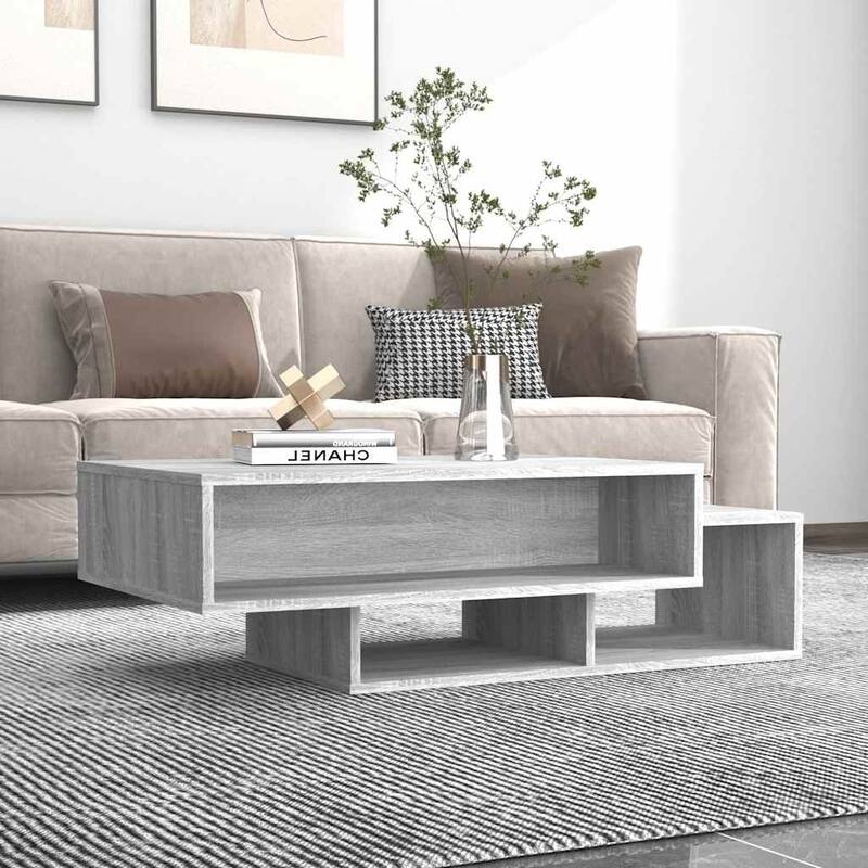 vidaXL Coffee Table Gray Sonoma Engineered Wood Medium Coffee Table - 21.7 x 41.3 x 12.6