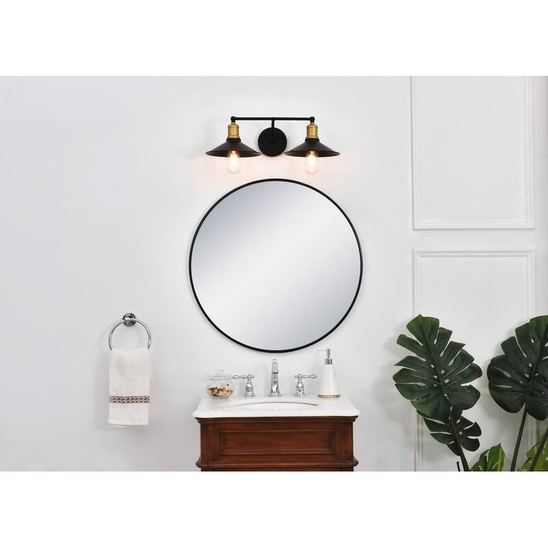 Nora Modern 2-light Wall Sconce with Flat Cone Shades