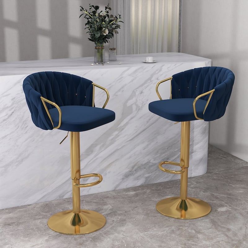 Modern Adjustable Bar Stools (Set of 2)