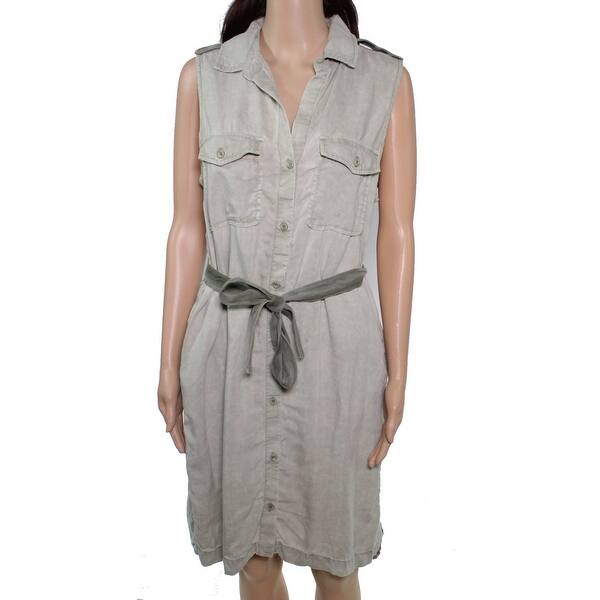 Shop Cloth Stone Women S Dress Pastel Green Size Large L Belted