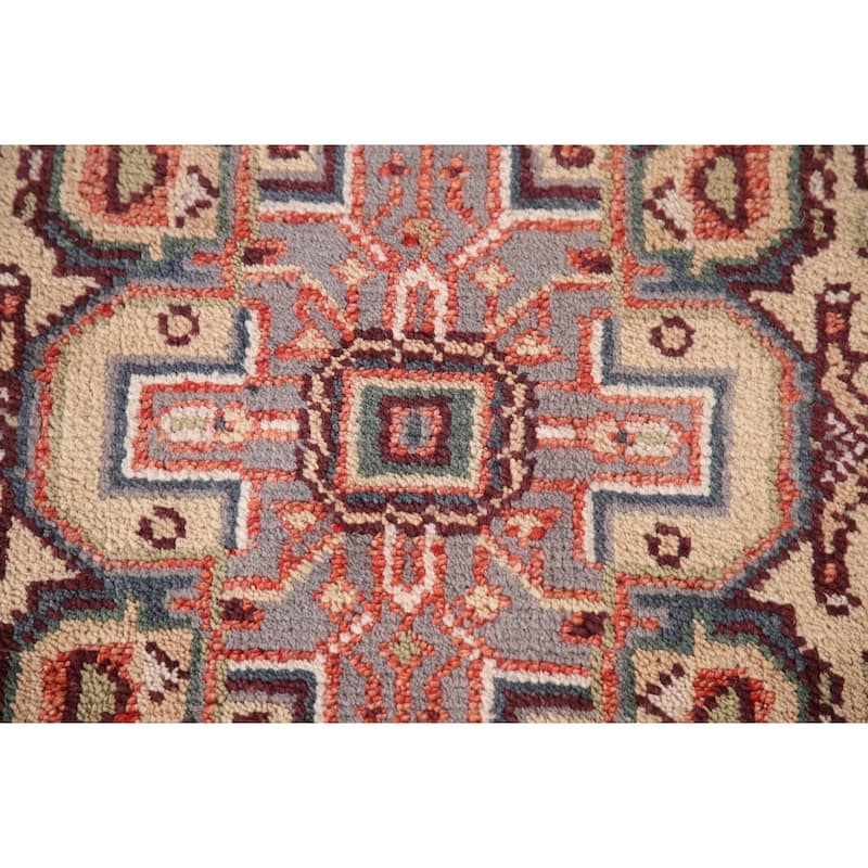 Blue Heriz-Serapi Oriental Accent Rug Handmade Wool Carpet - 4'0"x 6'0"