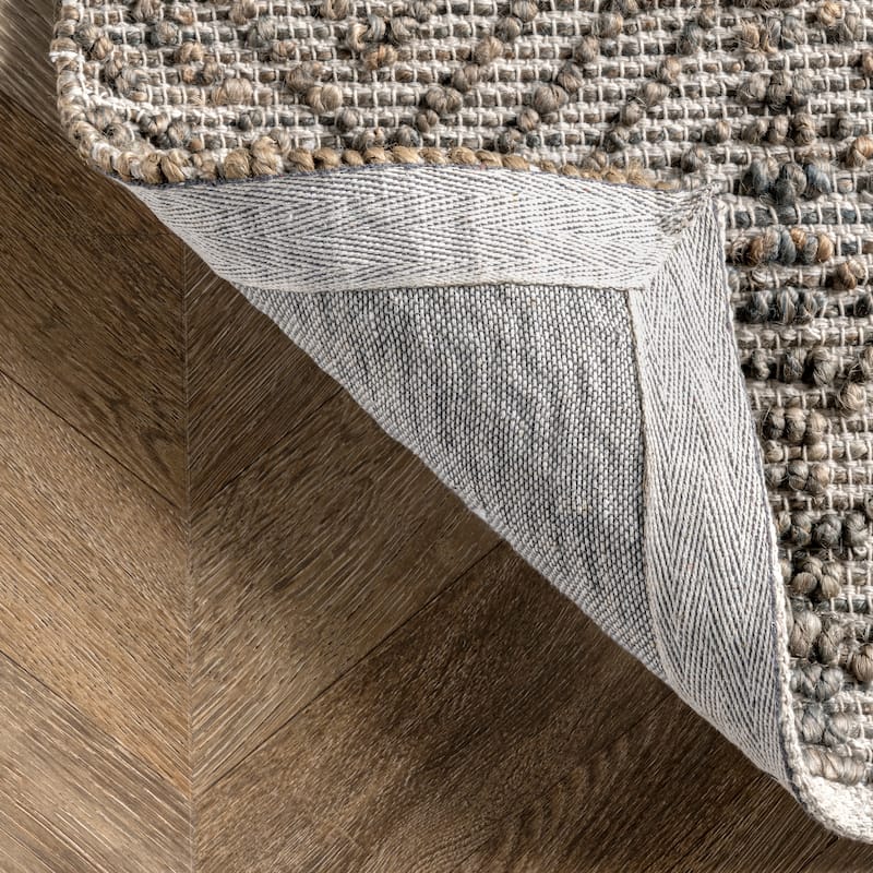 Nuloom Geometric Alden Textured Diamonds Jute Area Rug