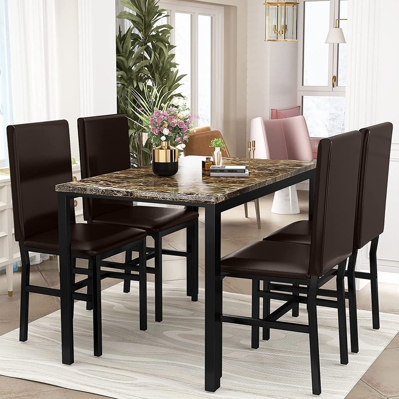 Faux marble table and chairs best sale