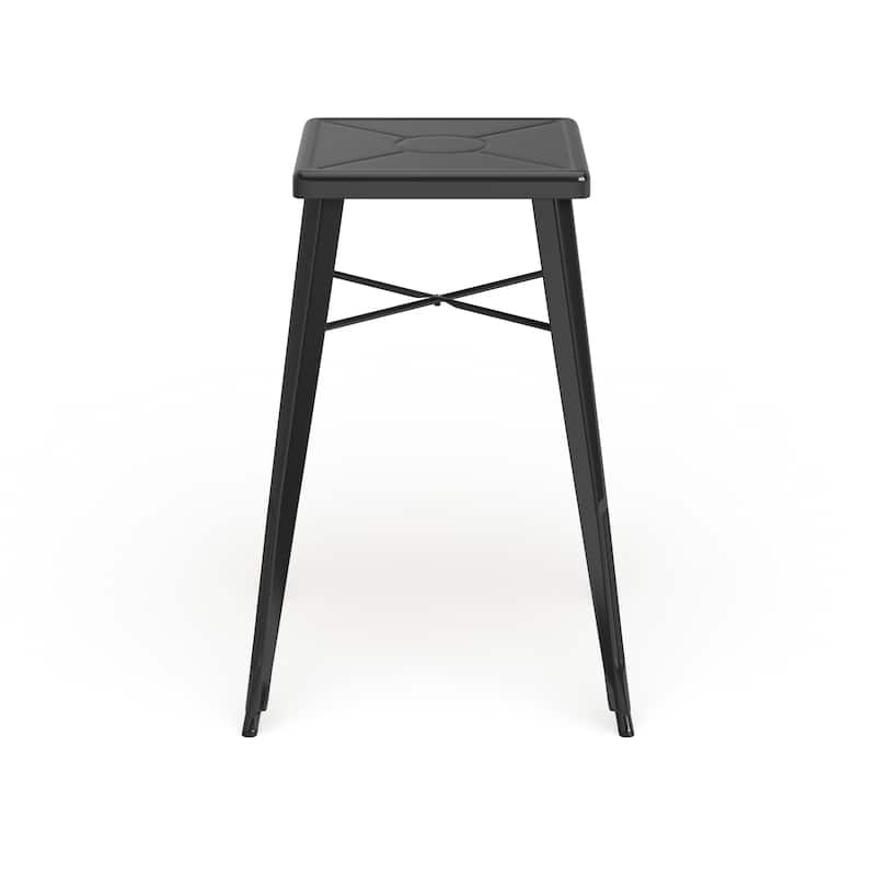 23.75'' Square Metal Indoor-Outdoor Bar Height Table