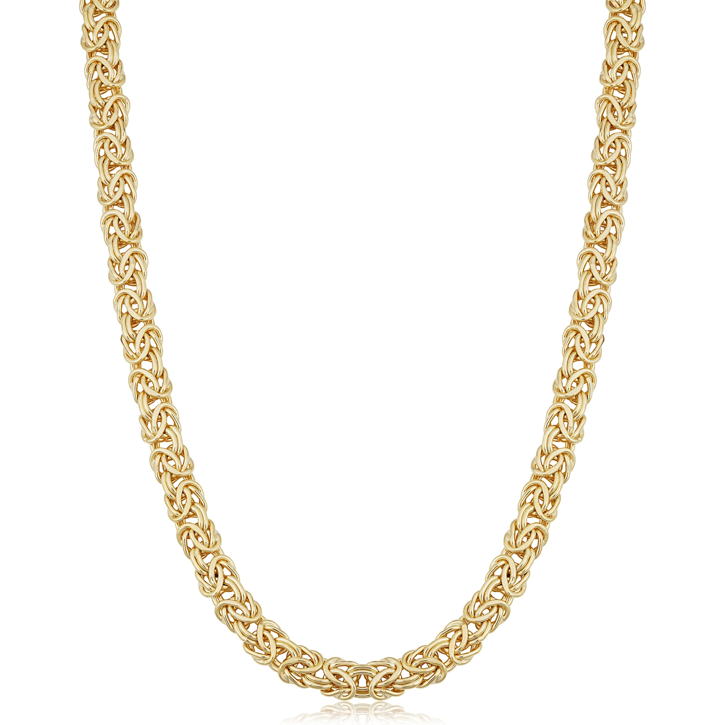 Au Naturale 14k Yellow Gold Filled 6 mm Byzantine Link Chain Necklace (18 or 20 inches)