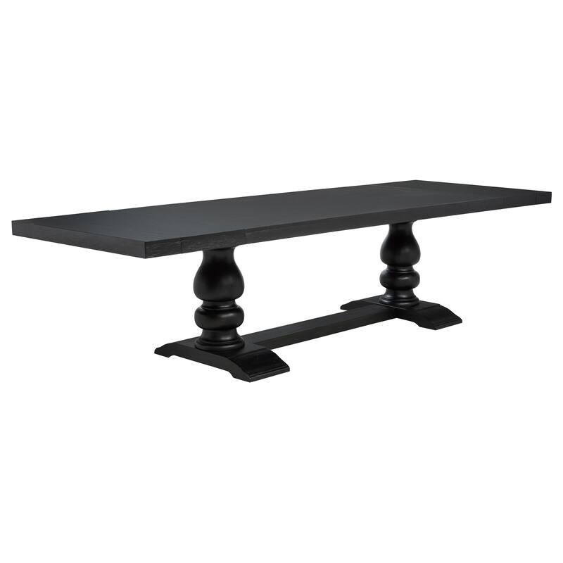 Phelps Rectangular Dining Table Set Distressed Noir