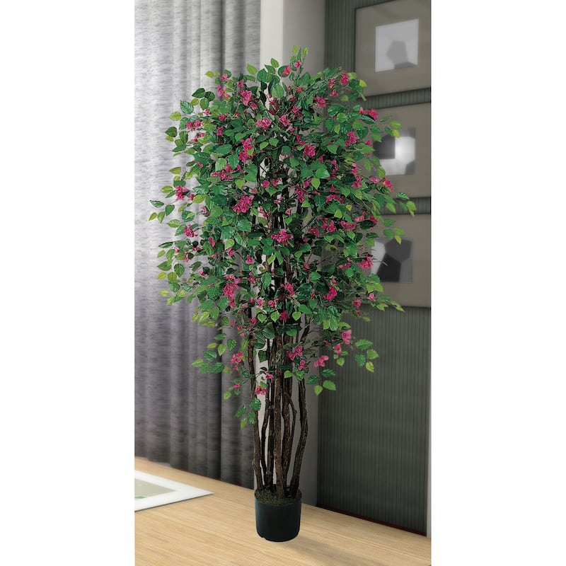 Artificial Silk Tree 6ft - Colorful Decorative Tree with Realistic Foliage for Home Decor - 6ft.