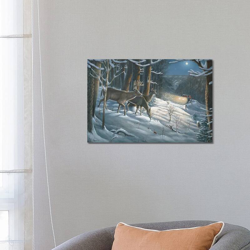 iCanvas "The Old Days Whitetail Deer" by Anderson Art Canvas Print - 18x26x1.5