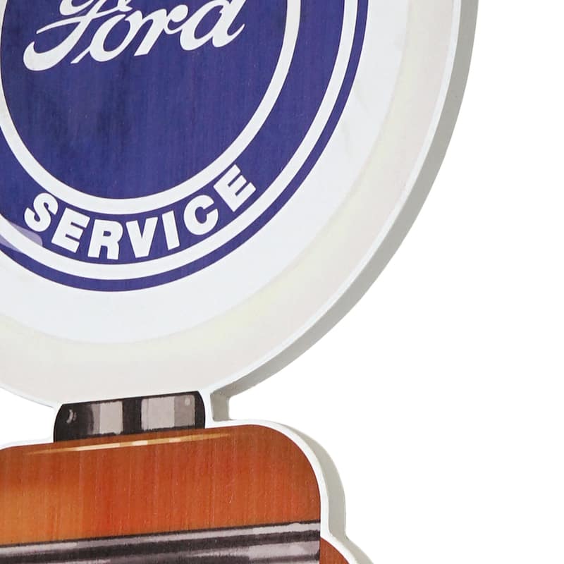 Licensed Ford Authorized Service Gas Pump Wall Plaque - 62" x 17" - 60.5" x 14.75"