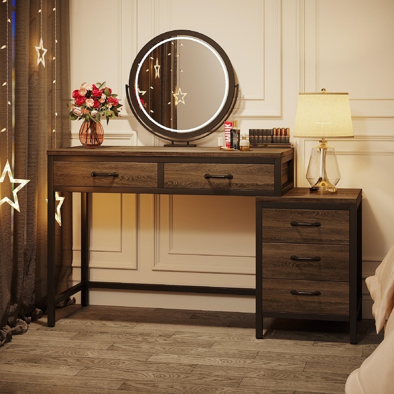 Vanity Desk with 5 Drawers