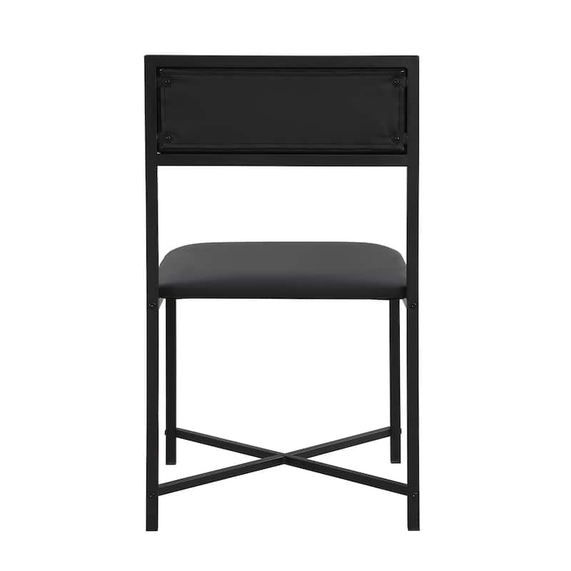 Roomfitters Modern 63" 5-Piece Extendable Dining Table Set with Storage Rack, Foldable Square Table and 4 PU Chairs
