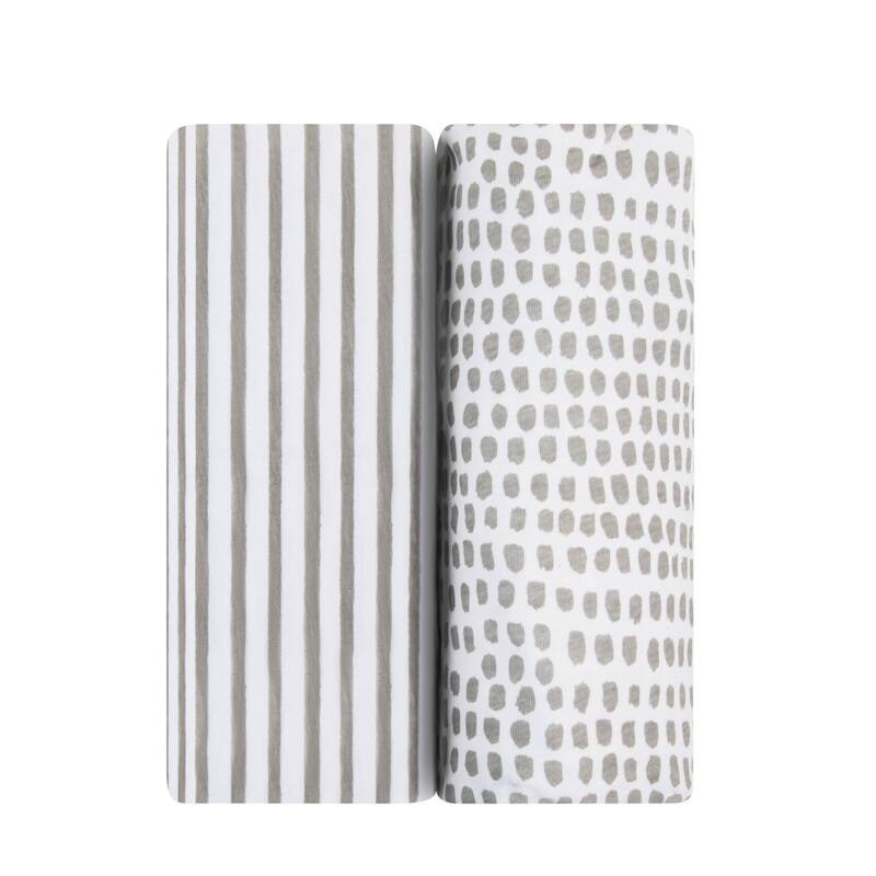Ely's & Co. Baby Waterproof Changing Pad Cover Sheet Set - 2 Pack - 34" x 17"
