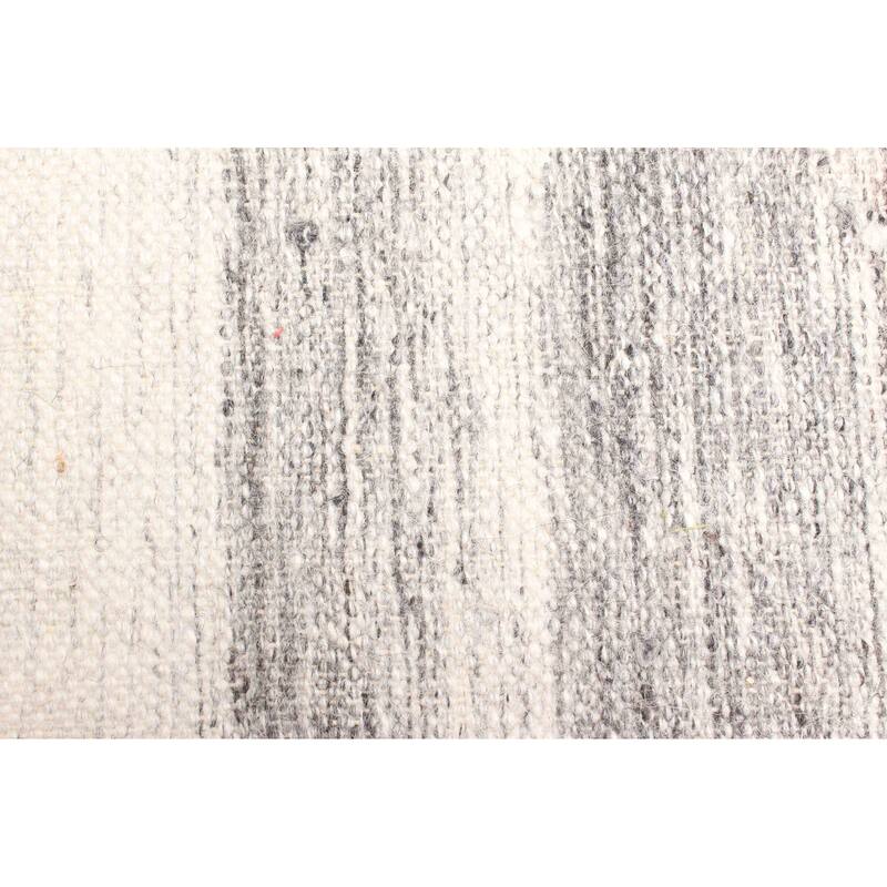 ECARPETGALLERY Flat-Weave Ankara FW Cream Wool Kilim - 5'1 x 7'7