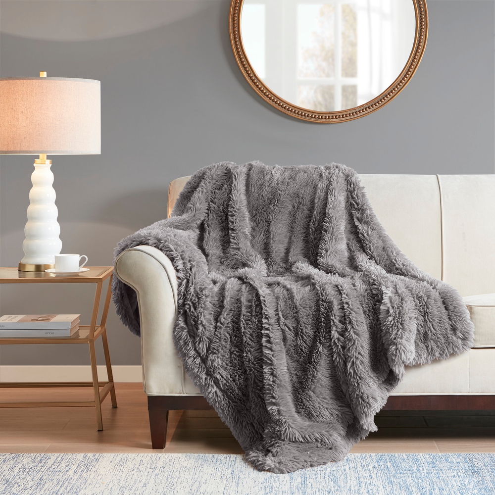 Grey clearance velour throw