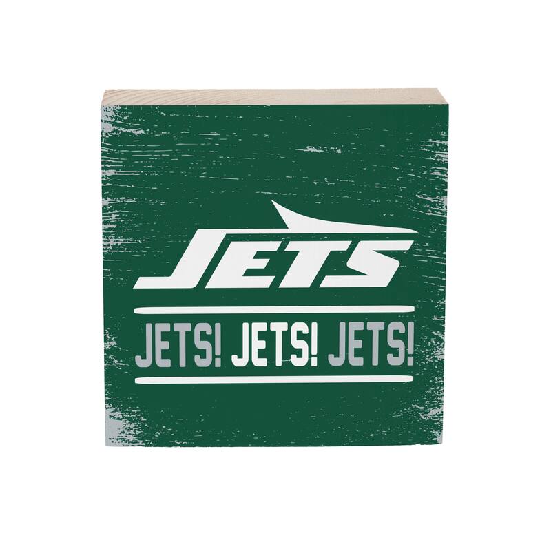 New York Jets Wooden Tabletop Mantel Shelf Sign