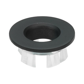Overflow Ring, Sink Round Ring Cover Basin Trim for Bathroom, Black ...