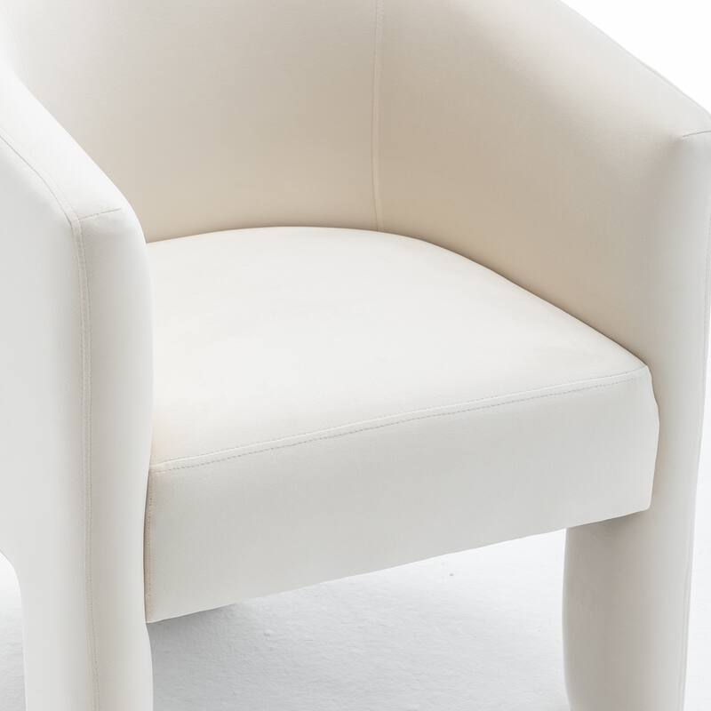 SEYNAR Modern Velvet Accent Chair, Upholstered Barrel Chair with Unique Solid Base for Living Room Soft Club Chair Set of 2