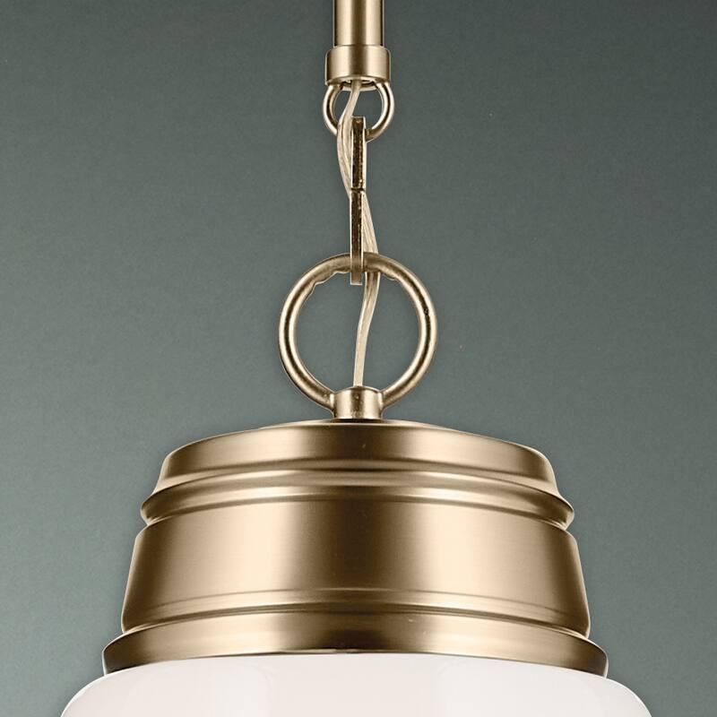 Kichler Lighting Marsailli 19.75" 1-Light Large Pendant with Opal Glass in Champagne Bronze - 15.75