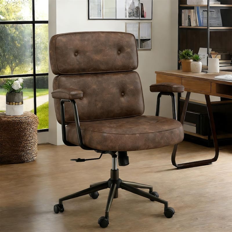 Ergonomic Home Office Desk Chair, Computer Chair with Lumbar Support Executive Task Armrests Chair