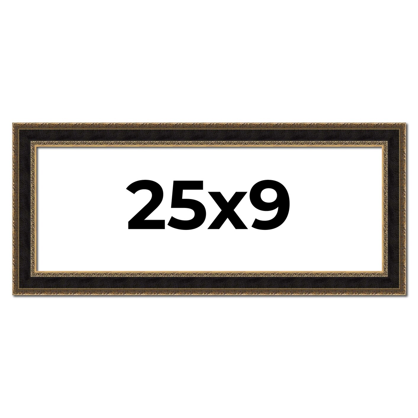 25x9 Frame Gold Antique Vintage Sold Wood Picture Frame | 1.75 Inch