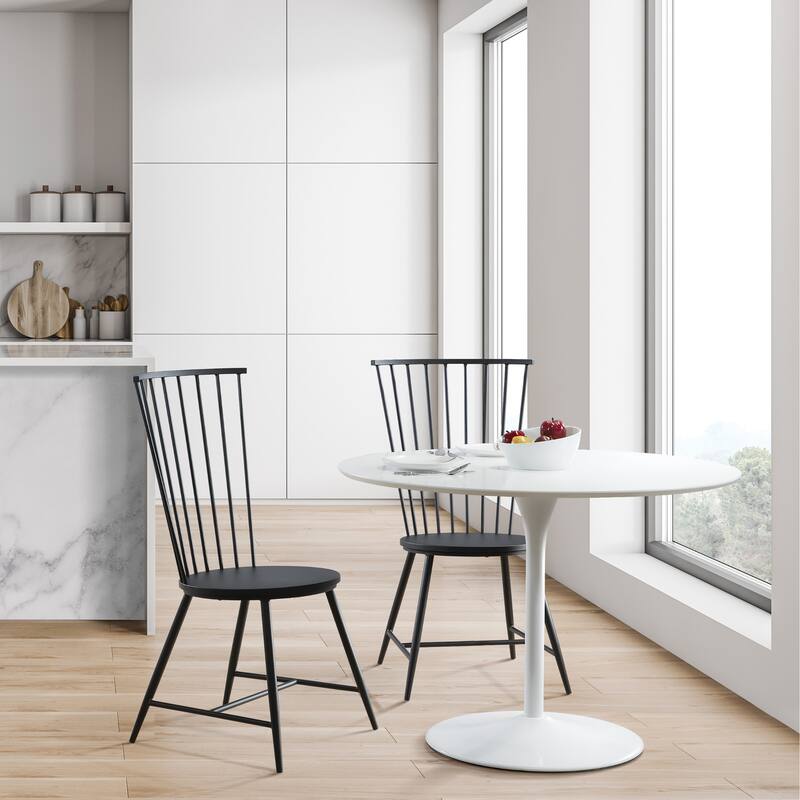 Bryce 26 inch Counter Stool with Black Metal Frame - Single - Black - Counter Height