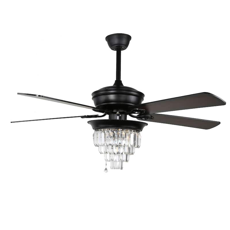 Belladepot 52" Crystal Reversible Ceiling Fan with Light Kit and Remote Control