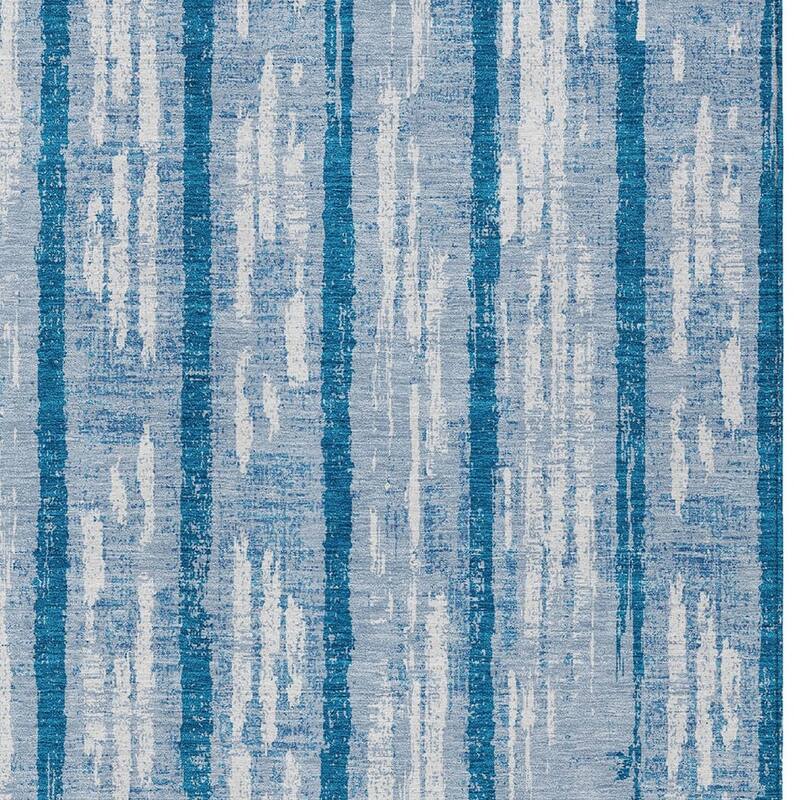 HomeRoots Striped Transitional Rectangle Outdoor Rug