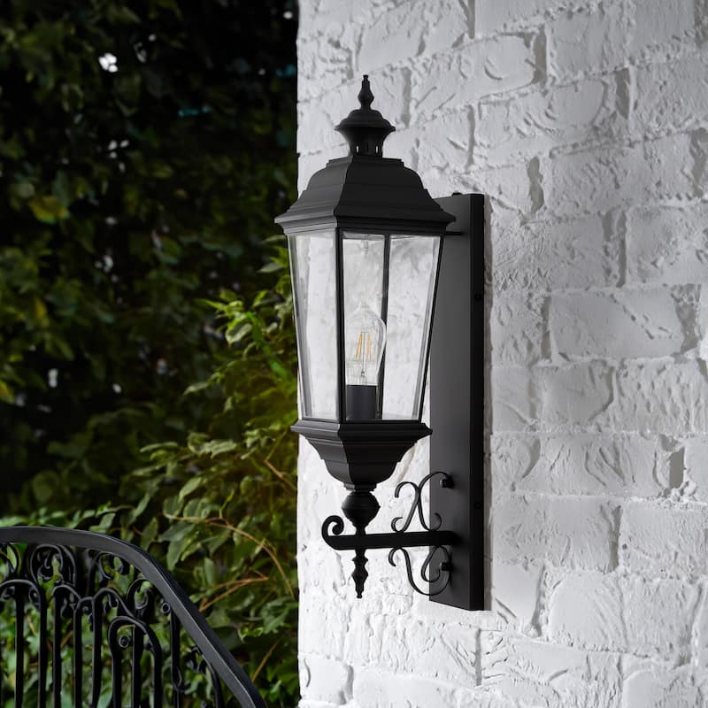 SAFAVIEH Outdoor Lighting Braden 10-inch Metal Wall Sconce - 10"W x 7"D x 29"H