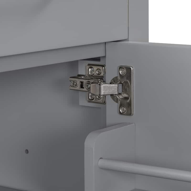 Roomfitters 30" Bathroom Vanity with Ceramic Sink, Modern Single Cabinet with 2 Soft Close Doors and Shelf
