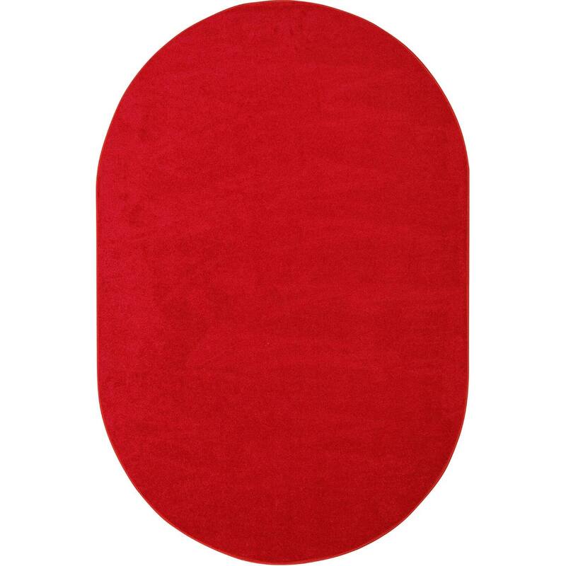 6'x9' area rug in Red - durable soft decorative rug for home, living room & bedroom - 6' x 7'