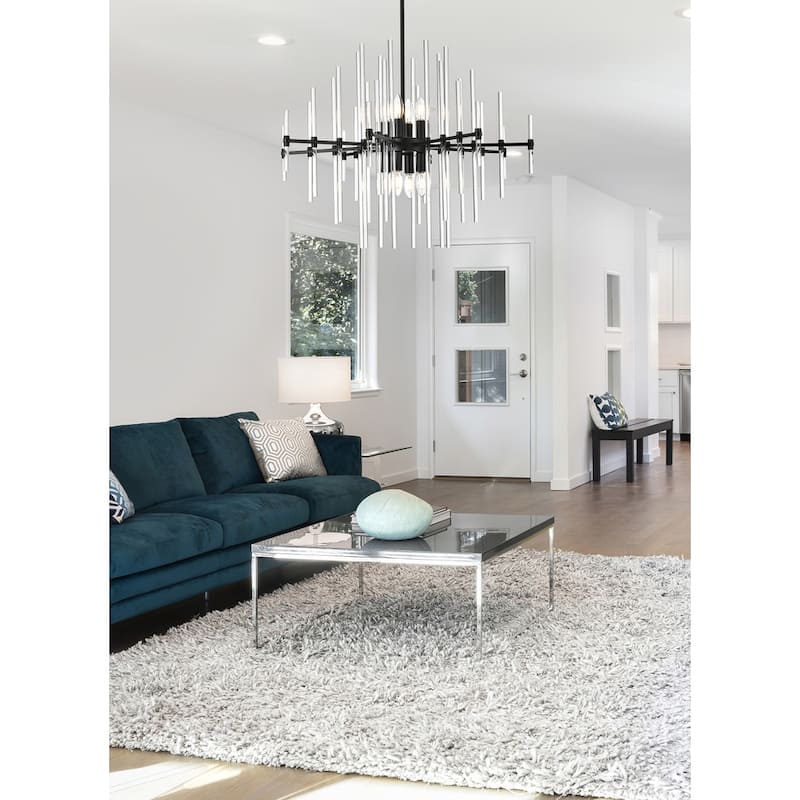 Samuel 31 inch Crystal Rod Pendant - N/A