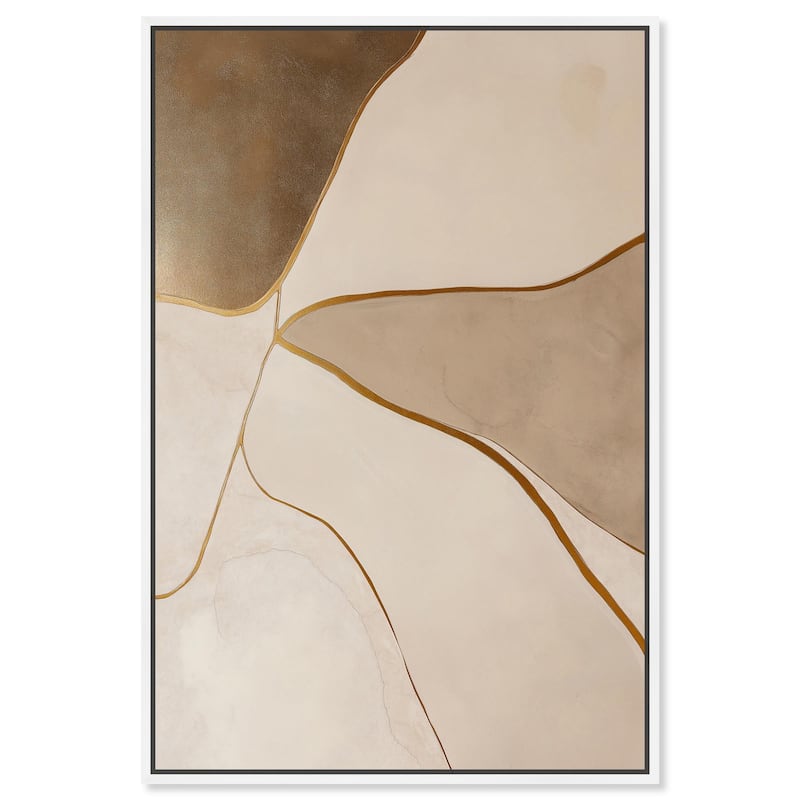 Taupe Terrain II Canvas by Art Remedy - 24" x 36" - White