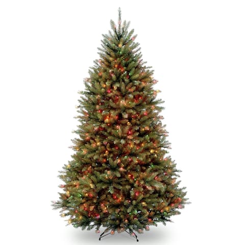 7 Pre-Lit Dunhill Fir Artificial Christmas Tree - Multi-Color Lights - 7 Foot