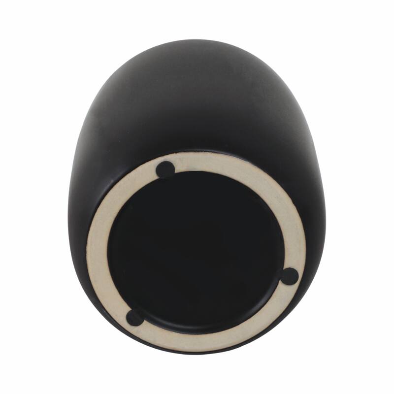 6" Ceramic Planter Vase, Face Design Vase in Black Planter Pot for Succulents and Plants, Indoor or Outdoor Ceramic