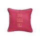 preview thumbnail 7 of 8, Summer Indoor/Outdoor Embroidered Square Pillow, Knife Edge - 18" x 18"