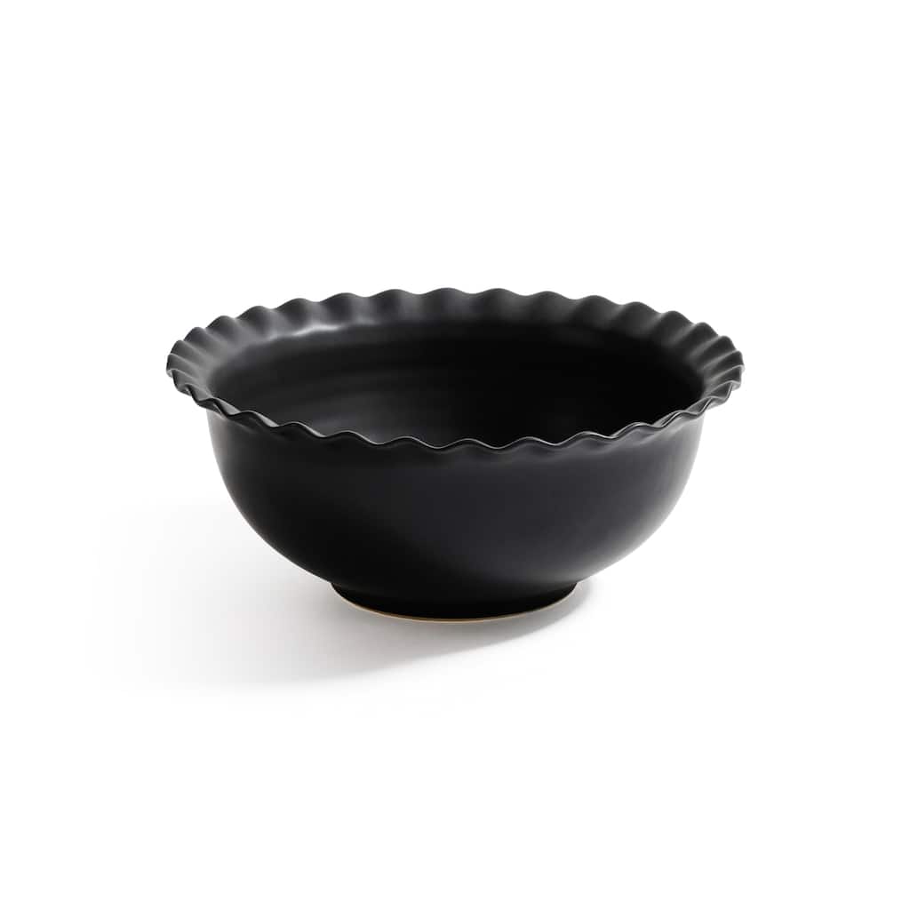 Montecito Ruffled Rim Ceramic Bowl
