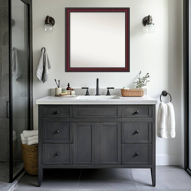 Dalat Non-Beveled Framed Bathroom Vanity Wall Mirror
